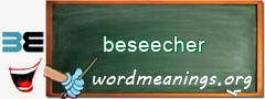 WordMeaning blackboard for beseecher